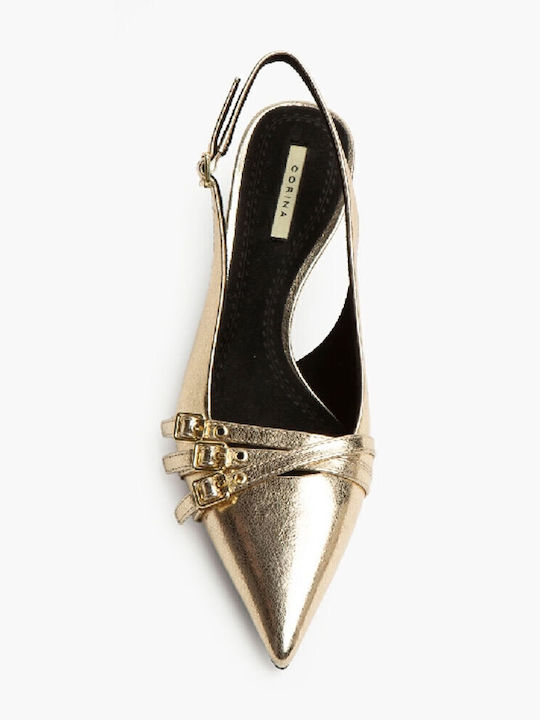 Pumps mit Riemchen Goldene