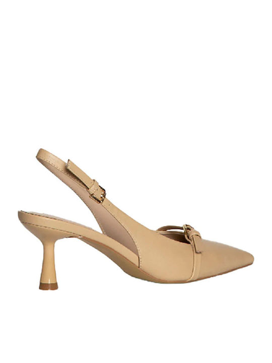 Pumps mit Riemchen Braun