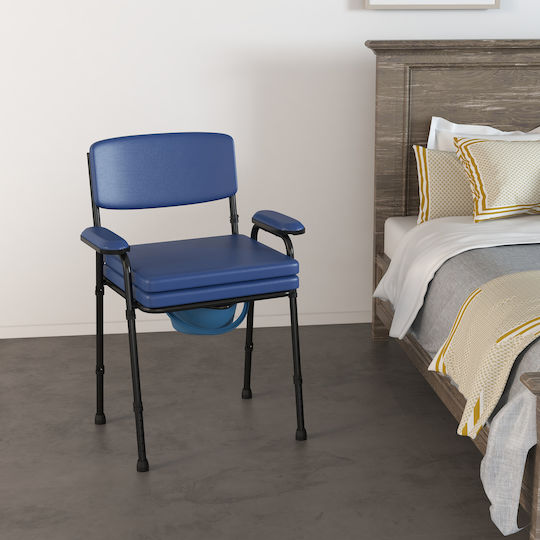 HomCom Toilet Chair with Backrest 713-149V00BU