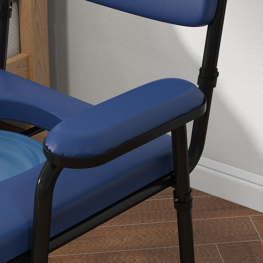HomCom Toilet Chair with Backrest 713-149V00BU