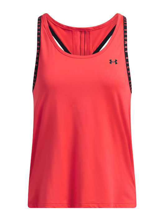 Knockout Women's Blouse Sleeveless Racer Red, Black
