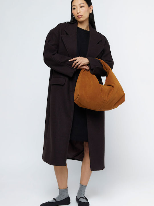 Дамско Brown Палто Oversized с копчета