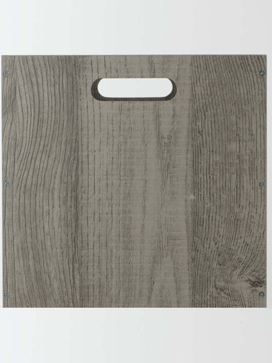 5Five Wooden Storage Box with Lid Gray 31x31x31cm 1pcs