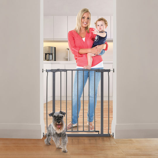 Dreambaby Security Door Simple Placement made of Metal in Gray Color 75εκ. 1pcs