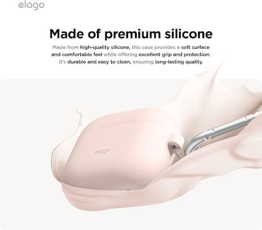 Elago Hang Case Hülle Silikon in Beige Farbe für Apple AirPods 4