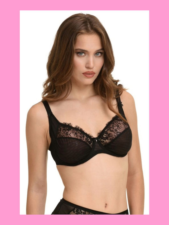 Miss Rosy Bra without Padding Underwire Black