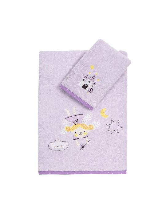 Nima Set of baby towels 2pcs Lila 70 cmx140cm