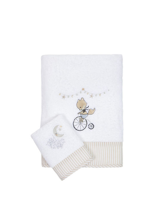 Nima Set of baby towels 2pcs White