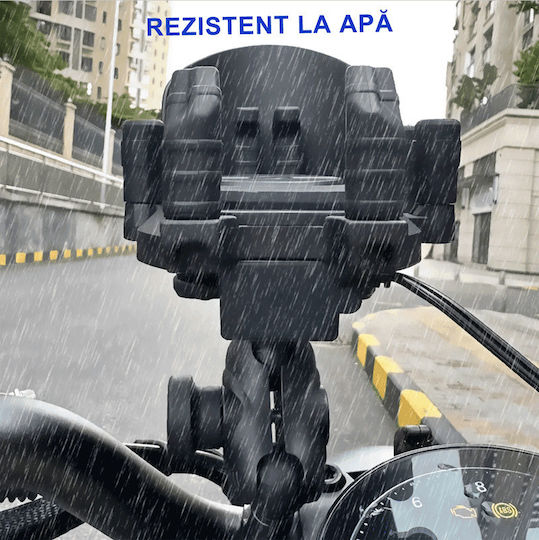 Motorcycle Atv Scooter Phone Holder Anti-vibration System Wireless Charging Usb Type-c Ports Handlebar Mirror Mount