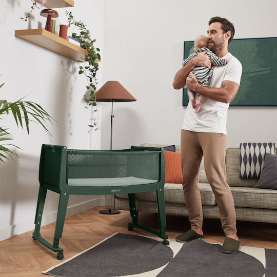 Snuz Cradle Snuzpod Studio with Mattress Green