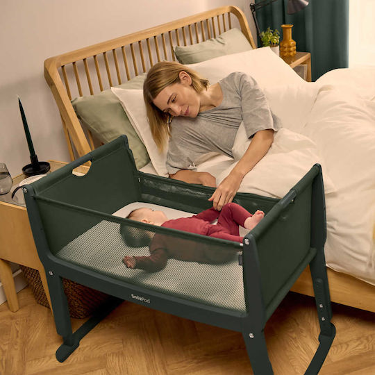 Snuz Cradle Snuzpod Studio with Mattress Green