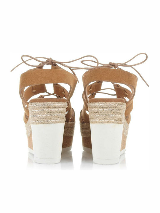 Damenplattformen Beige