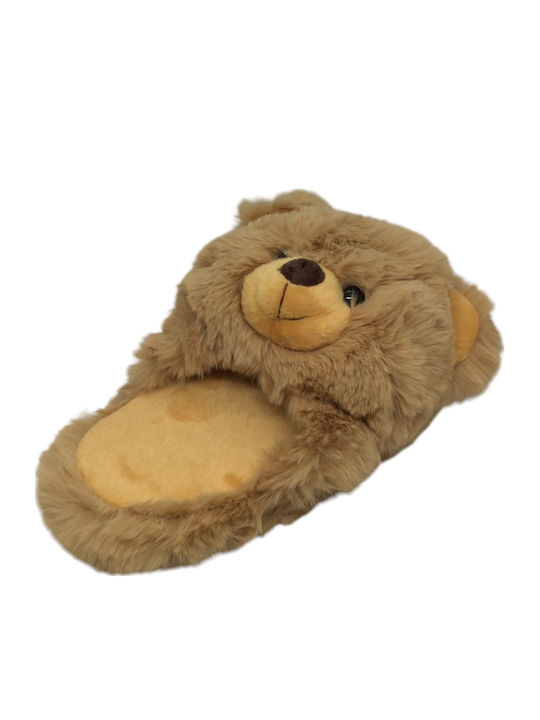 De Ticino I Women's Slippers with Animals Brown
