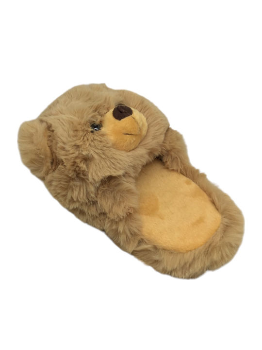 De Ticino I Women's Slippers with Animals Brown