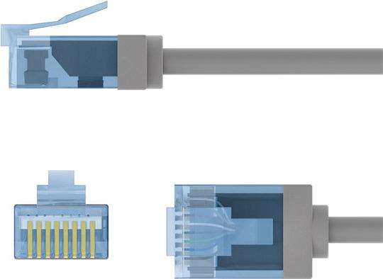 Goobay U/UTP Cat.6a (Gigabit) Network Cable Ethernet 2m Gray