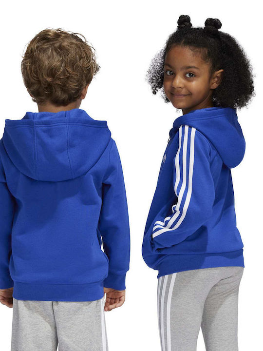 Fleece Παιδική Φούτερ Ζακέτα με Κουκούλα και Τσέπες Μπλε Lk 3s Fl