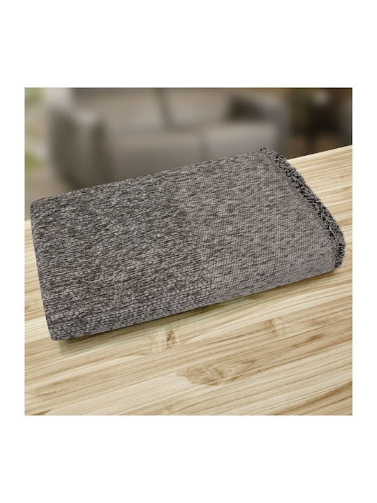 Lino Home Malta Ριχτάρι Πολυθρόνας Chenille 180x180εκ. Γκρί