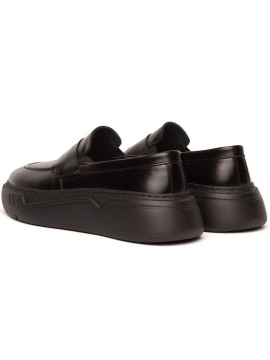 Raymont Men's Leather Loafers Black