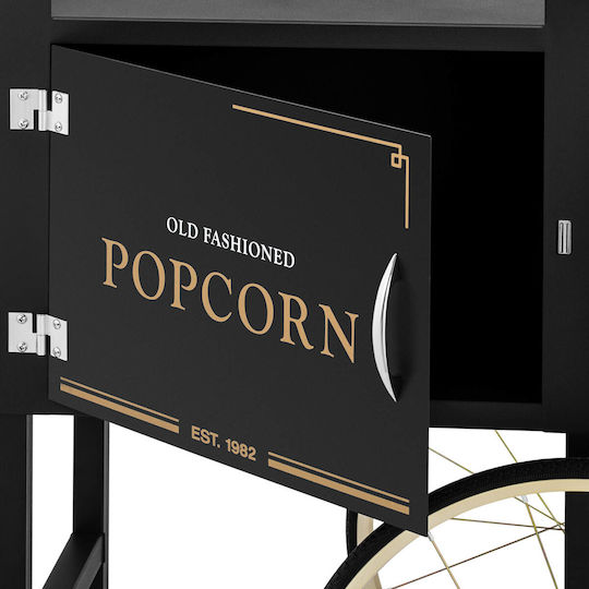 Popcorn Machine Base Cart Retro Cabinet 51 X 37 Cm Black Gold
