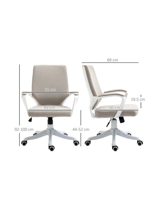 Stuhl Büro mit Armen Beige Vinsetto