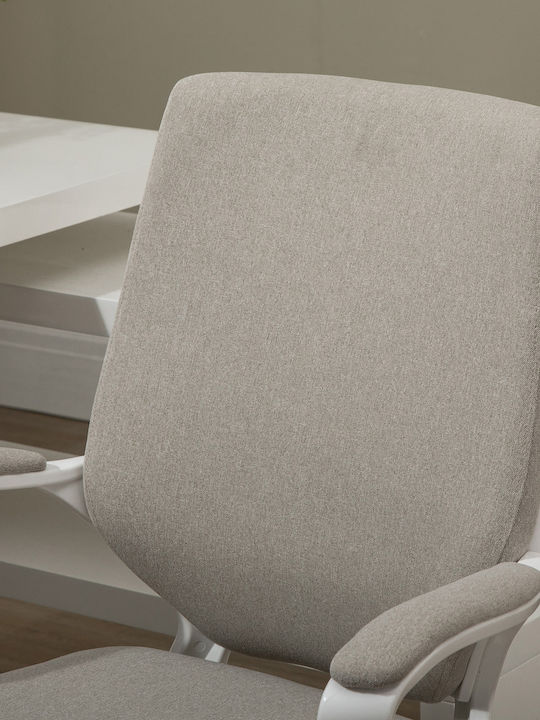 Stuhl Büro mit Armen Beige Vinsetto