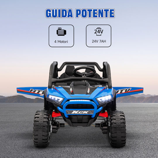 Buggy Două Locuri Cu Telecomandă 24 Volt Albastru Pentru 3+ Ani