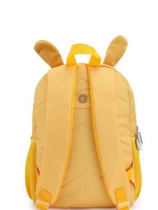 Zoolittle School Bag Backpack Kindergarten Yellow with Water bottle holder 8Liters