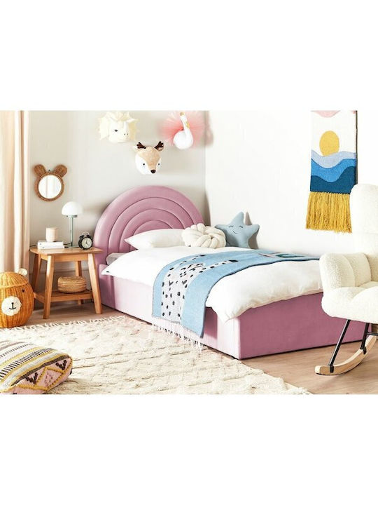Kids Bed Classic Single Pink for Mattress 90x200cm
