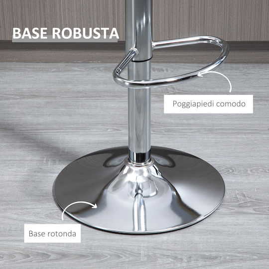 Stool Bar with Back & Adjustable Height Transparent 2pcs
