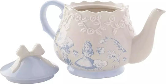 Alice In Wonderland Alice Embossed Tea Pot Τσαγιέρα Κεραμική Μπεζ 1000ml