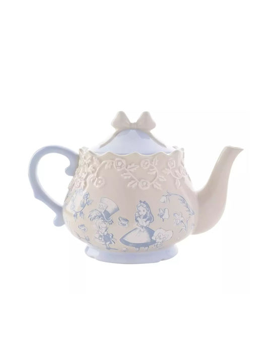 Alice In Wonderland Alice Embossed Teekanne Keramik Beige 1000ml