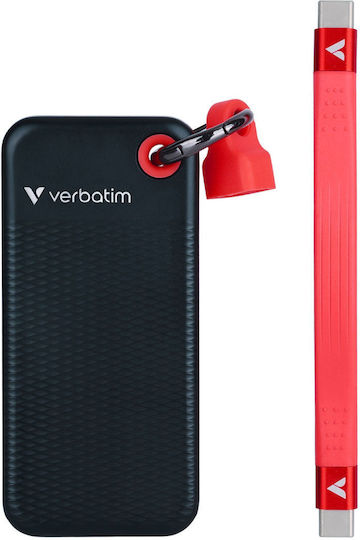 Verbatim Pocket USB 3.2 External SSD 1TB M.2 Black / Red
