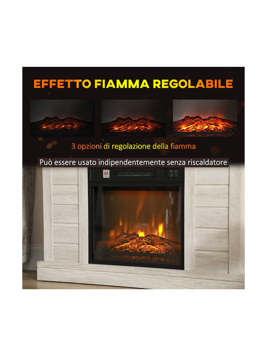 HomCom Επιδαπέδιο Ηλεκτρικό Τζάκι 1800W 96.5x22cm