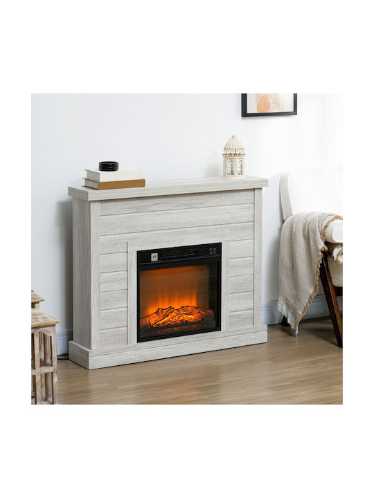 HomCom Επιδαπέδιο Ηλεκτρικό Τζάκι 1800W 96.5x22cm