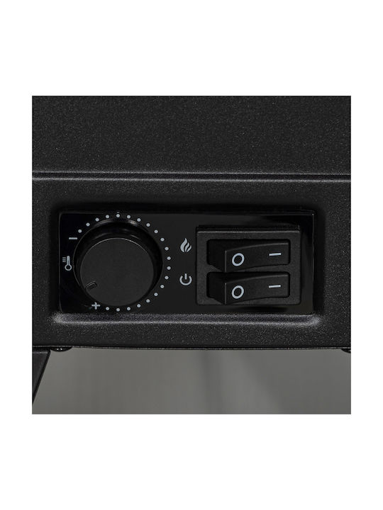 HomCom Επιδαπέδιο Ηλεκτρικό Τζάκι 1800W 36x21cm Μαύρο