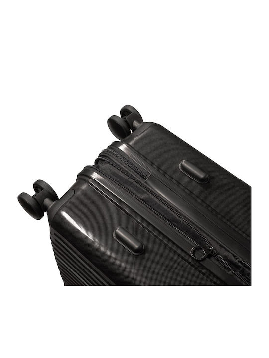 Cardinal 2018 Cabin Hard Black Suitcase With 4 Wheels Height 55cm