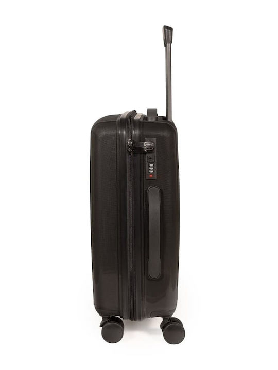 Cardinal 2018 Cabin Hard Black Suitcase With 4 Wheels Height 55cm