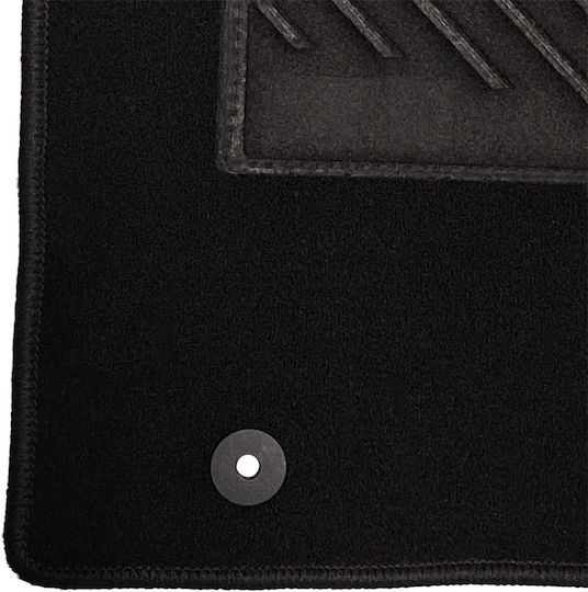 Set of Front and Rear Mats 3pcs for Opel Vivaro Black