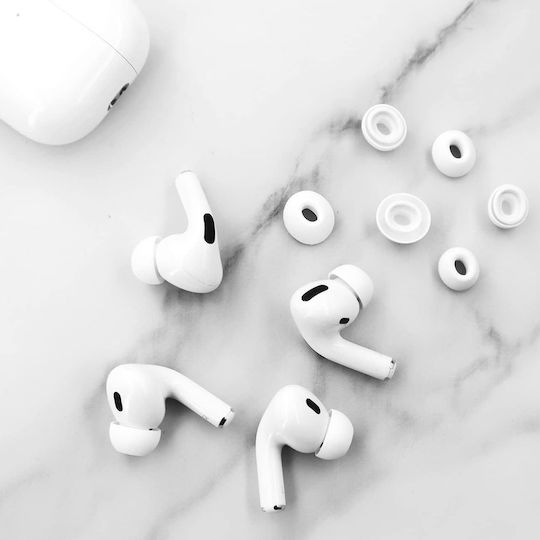 Techsuit Καλύμματα Σιλικόνης σε Λευκό χρώμα για Apple AirPods 1 / AirPods 2