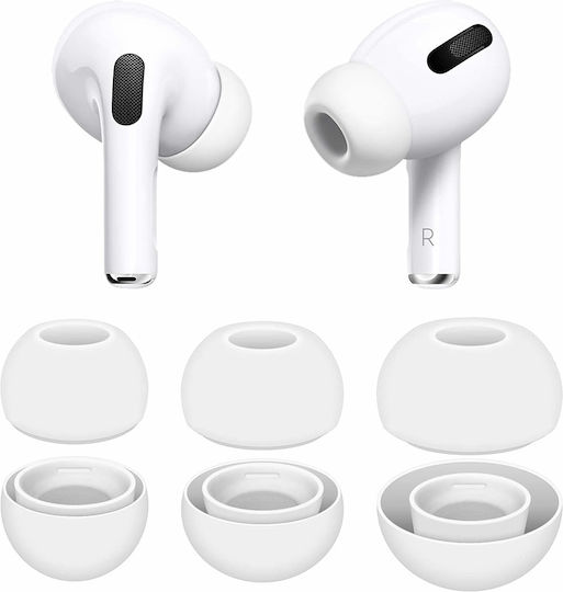 Techsuit Καλύμματα Σιλικόνης σε Λευκό χρώμα για Apple AirPods 1 / AirPods 2