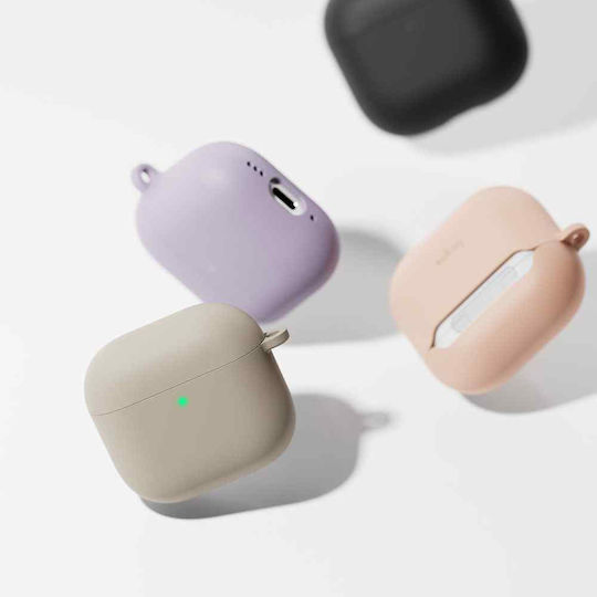 Ringke Hülle Silikon mit Haken in Schwarz Farbe für Apple AirPods 4
