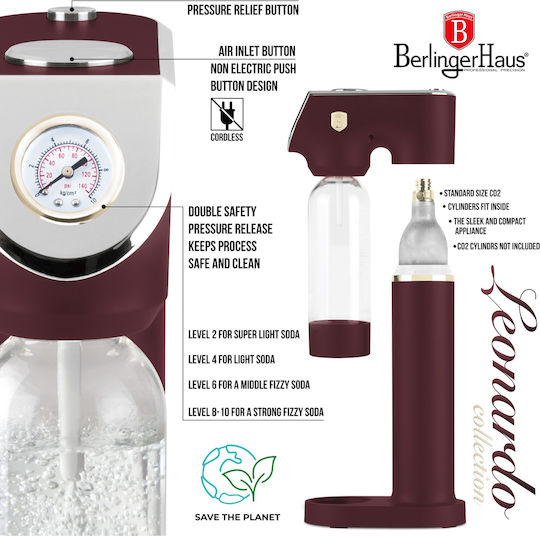 Berlinger Haus Leonardo Red Soda Maker