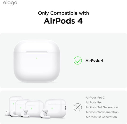 Elago Liquid Hybrid Case Case Silicone in Black color for Apple AirPods 4