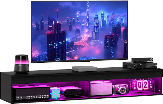 Έπιπλο Τηλεόρασης με Φωτισμό LED Μαύρο Μ180xΠ40xΥ30cm