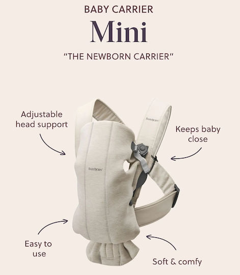 BabyBjorn Κλασικός Μάρσιπος Mini Woven Μπλε με Μέγιστο Βάρος 11kg