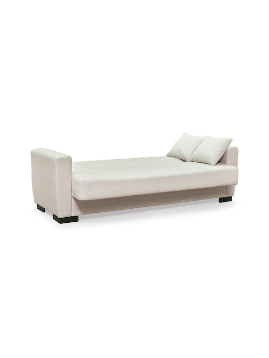 Galaxy Canapea Cu Trei Locuri Pat Cu Spațiu De Depozitare Bej 210x78x78cm E9938,3