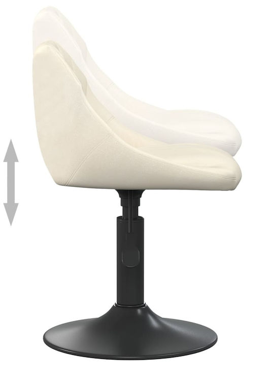Rotating Chair Visitor in Beige Color 46x44x62cm 6pcs