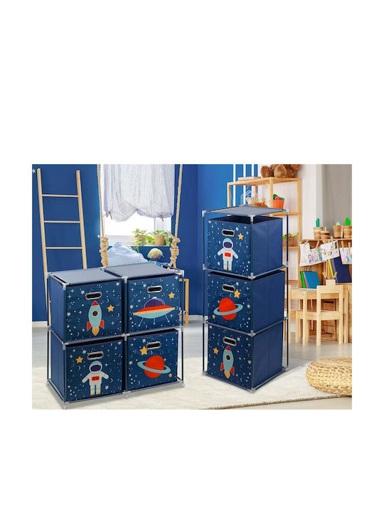Spielzeug Aufbewahrungssystem Faltbar aus Stoff Blau 68x35x70cm 1Stück