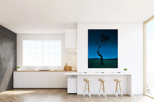 Πίνακας Lone Tree Under Starry Night Μοναχικό Δέντρο Κάτω Έναστρη Νύχτα 50x80