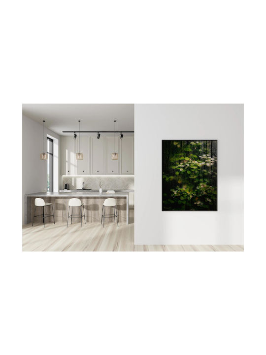 Frunze Udate de Rouă Pictură pe Sticlă 80x120
